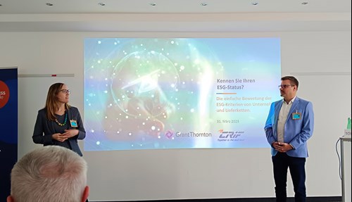 Kennen Sie Ihren ESG-Status? Diese Frage stellte Peter Tötzer (CRIF ESG Solutions) im Workshop. Marlene Halikias (Grant Thornton) erläuterte das regulatorische Framework.